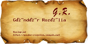 Göndör Rozália névjegykártya