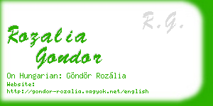 rozalia gondor business card